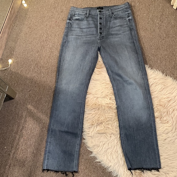 MOTHER The Pixie Dazzler Ankle Fray Jeans Anthropologie - Picture 6 of 16